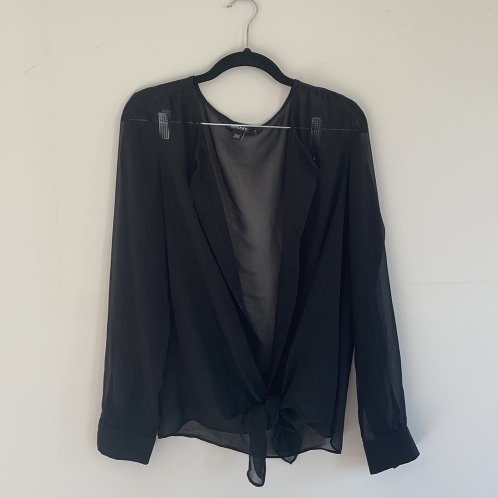 DKNY Sheer button up shirt